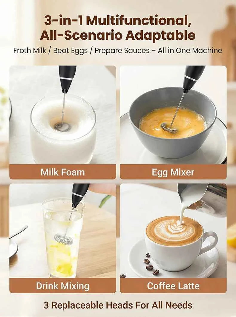 Portable Electric Milk Frothers Handheld Blender USB Mini Coffee Maker Whisk Mixer Cappuccino Cream Egg Beater Food Blender