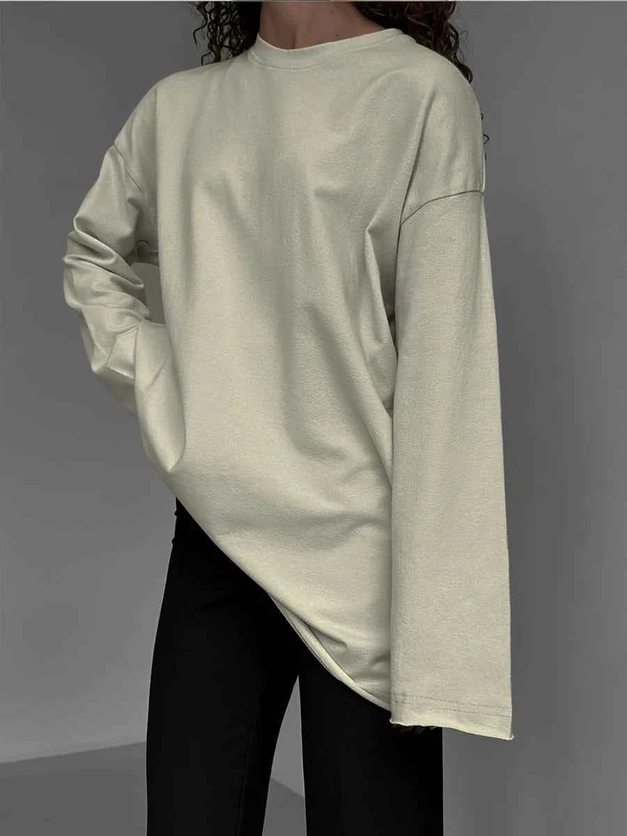 Hirsionsan Basic O-neck 100% Cotton T Shirt Women Loose Oversized Pullover Chic Cusual Tees Female Tops Girl Clothing 11 Colors