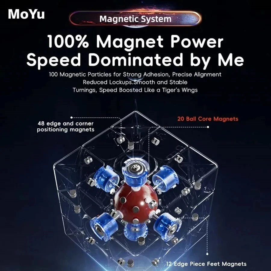 Moyu Weilong WRM V9 20-Magnet Ball Core Magic Speed Cube Fidget Toys Moyu Weilong WRMV9 Maglev Cubo Magico Puzzle Gift Toy