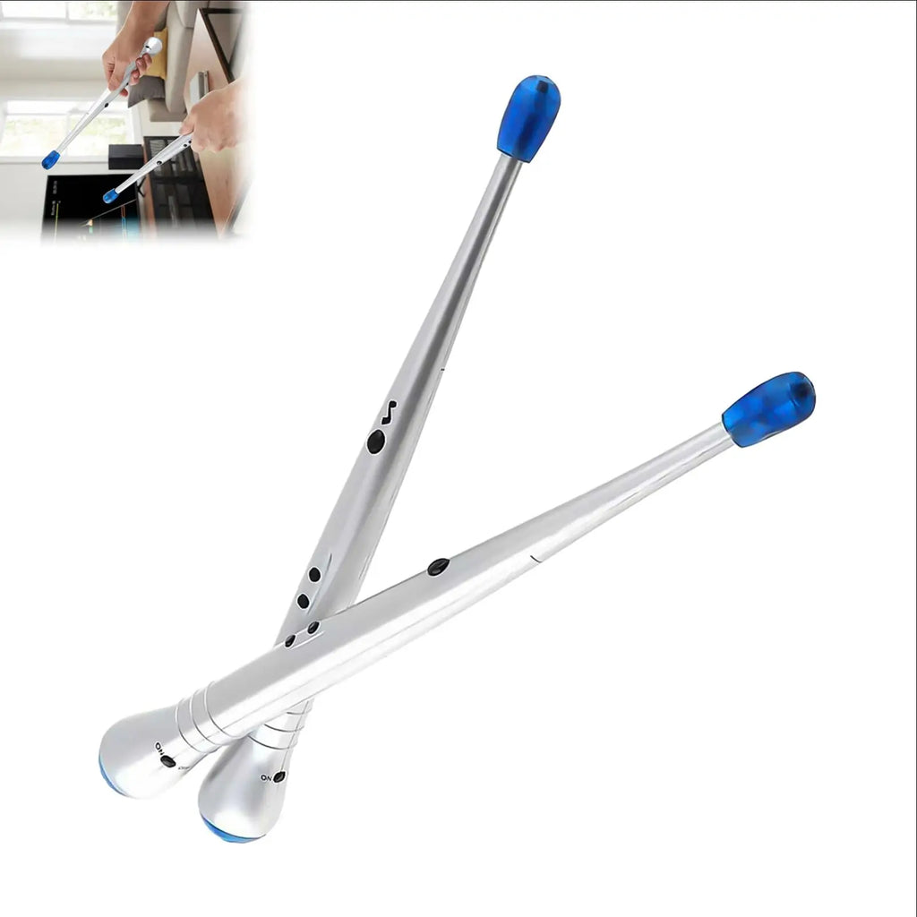 Kids Electronic Air Drum Sticks Motion Sensor Virtual Rhythm Toy Built In Sound Safe ABS Silicone Drum Sticks For Child Music