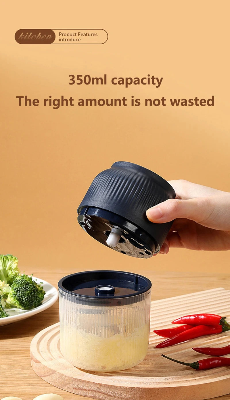 Mini Electric Garlic Masher Crusher Wireless USB Rechargeable Vegetable Chopper Garlic Crusher Food Chopper Kitchen Gadgets New