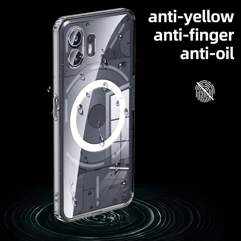 Magnetic Wireless Charging Armor Magsafe Case For Nothing Phone 3 2 1 2 Plus 3a Pro Military Shockproof Back Cover