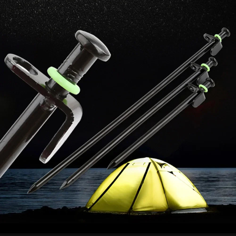 Multifunctional Outdoor Nail O-Type Silicone Luminous Ring Camping Fishing Safety Warning Supplies Camping Accessories