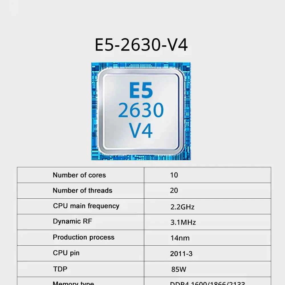 SOYO X99 Motherboard Set With LGA2011-3 Xeon E5 2630 V4 CPU DDR4 8GB (1*8GB)  2133MHz RAM NVME M.2 SATA Computer Accessories