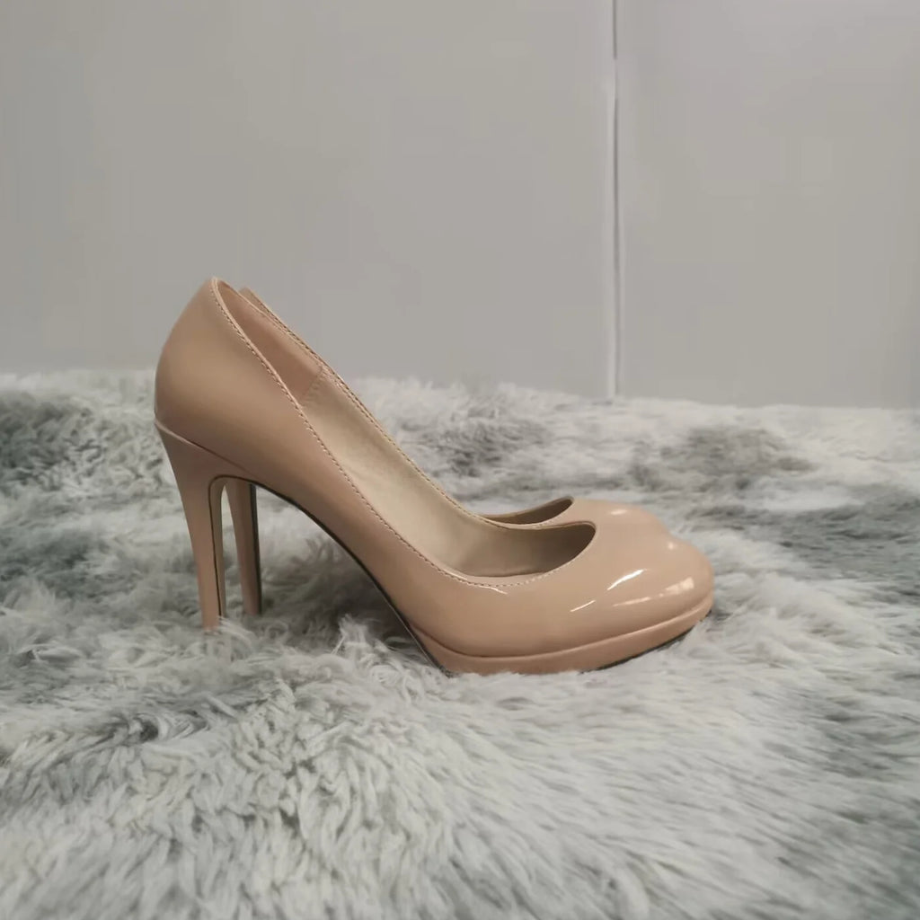 New 2026 Women Stilettos Platfrom Pumps Sexy 11cm Round Toe High Heels Shallow Elegant Lady Office Party Wedding Shoes Big Size