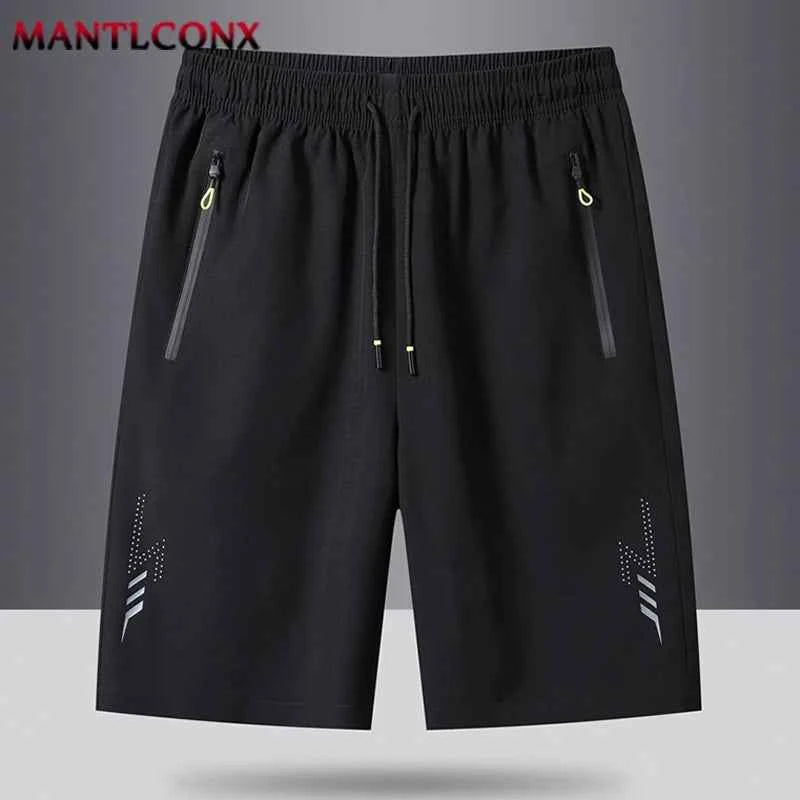 Summer Men's Shorts Cool Sportswear Running Sport Shorts Casual Bottoms Gym Fitness Training Jogging Short Pants Men Black Gray