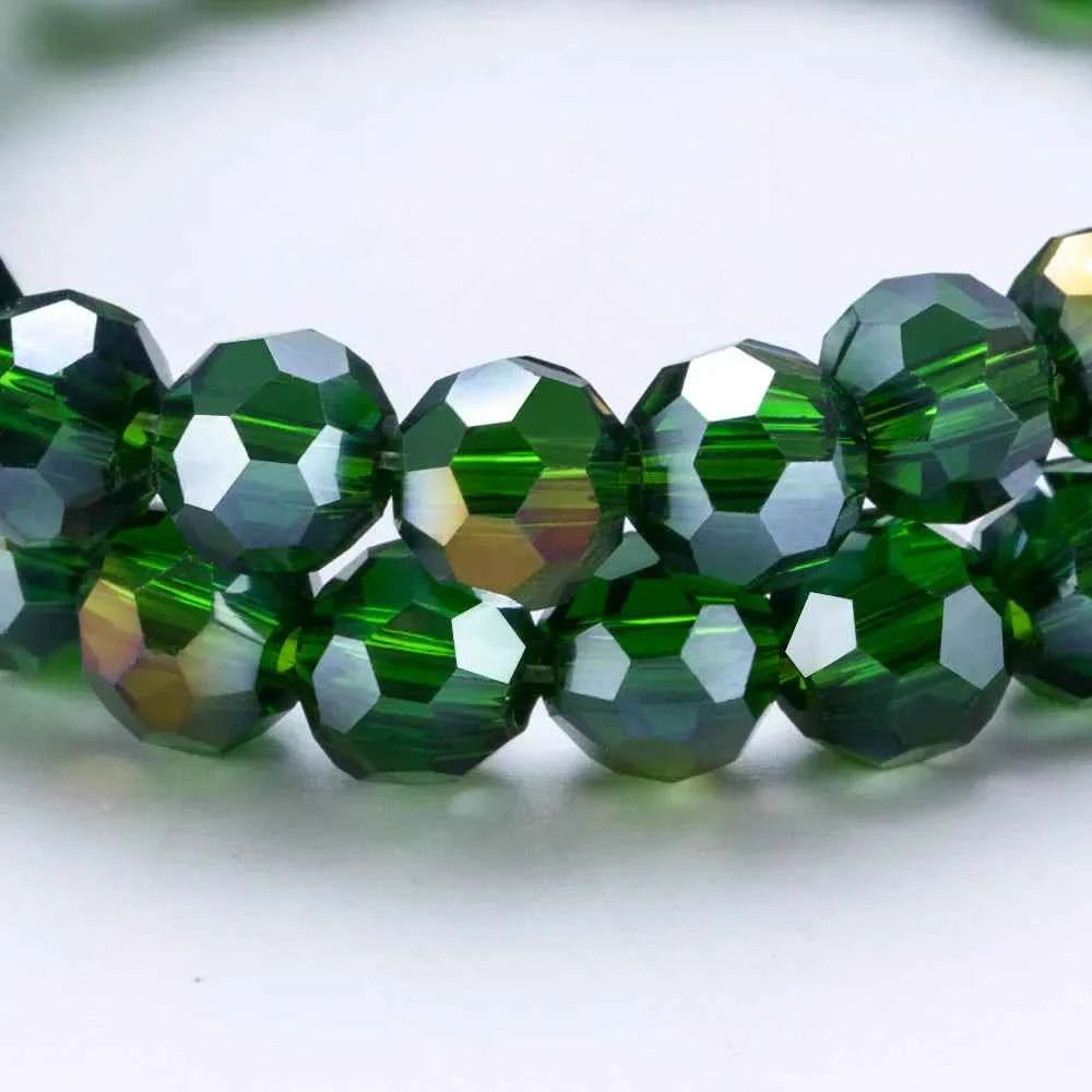 3 4 6 8mm Round Crystal Beads Faceted Colorful Glass Beads Loose Spacer Bead for Jewerly Making Needlework Bracelet Necklace DIY