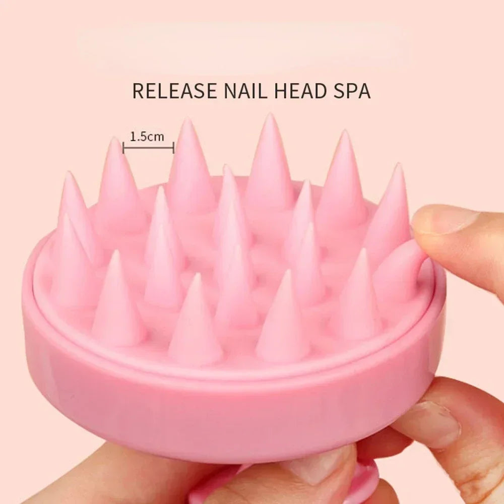 Soft Silicone Scalp Massage Brush  Hair Washing Comb Shower Bath Body Massage Brush Anti-slip Hair Care Cleaning Tool