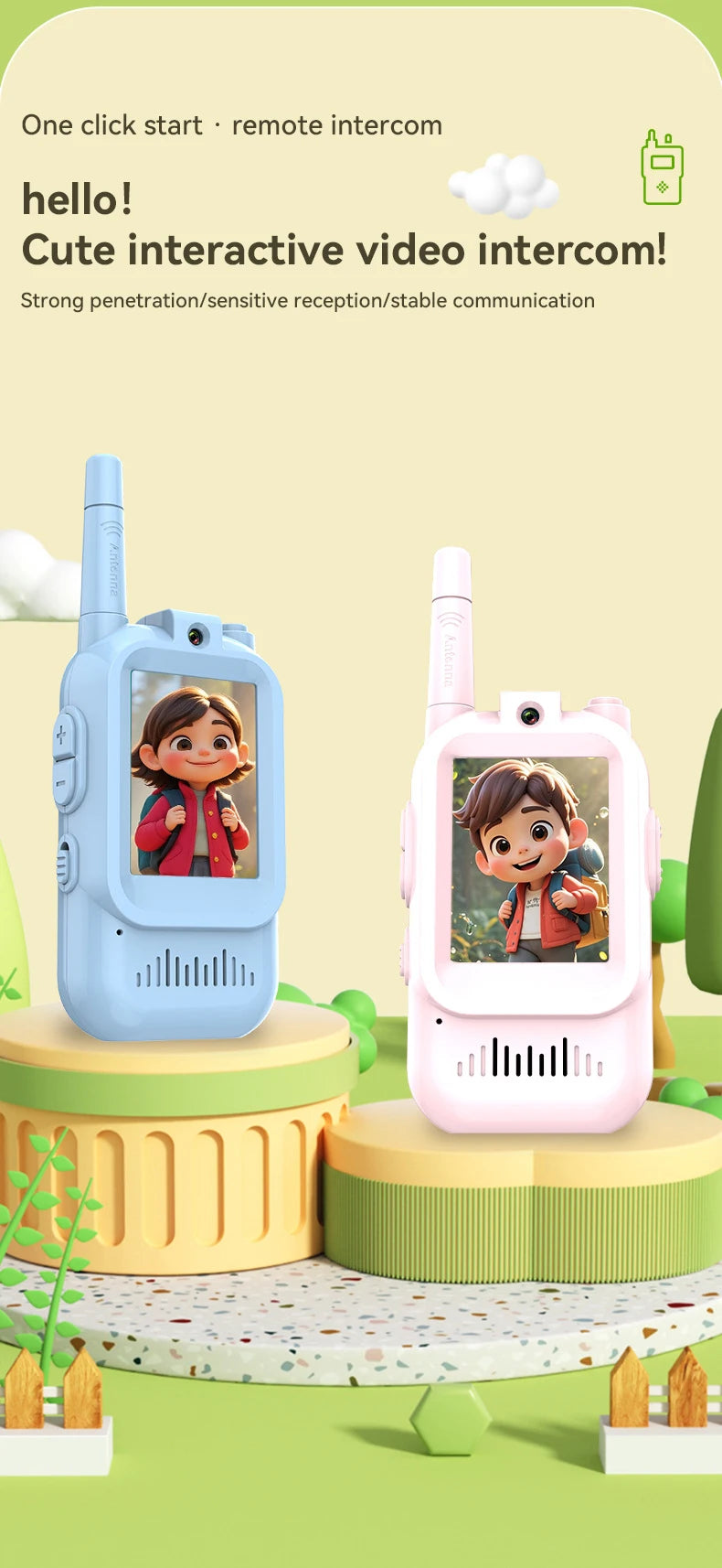 Kids Video Walkie Talkie Toys outdoor Children Parent-child intercom machine Walkie-talkie with HD Camera for Boys & Girls Gifts