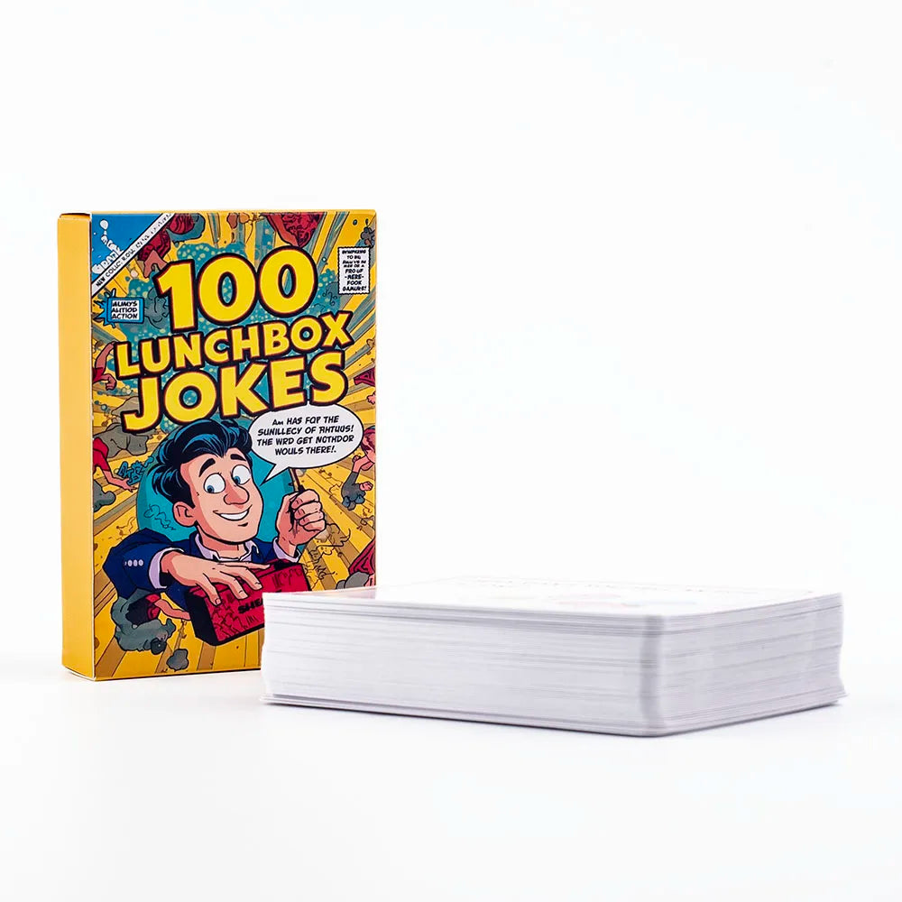 Kids Joke Cards 100pcs - Fun Lunchbox Notes With Puns Riddles Conversation Starters For Family Car Rides Road Trip Board Game