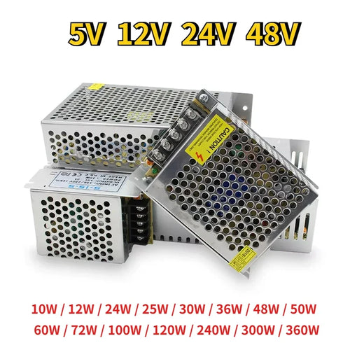 Alimentation à découpage AC DC 110V 220V VERS 5V 12V 24V 48V SMPS Source d'alimentation 5 12 24 48V Transformateur