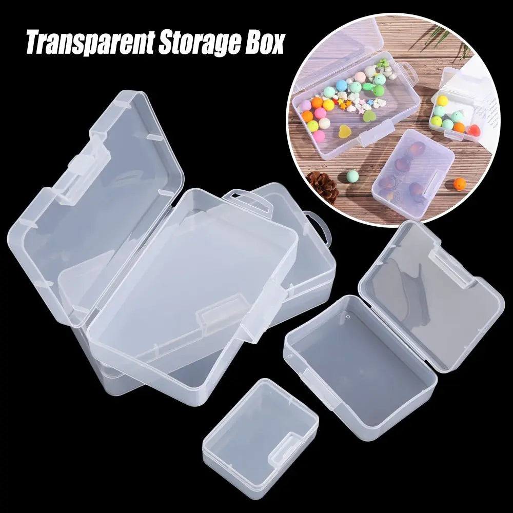 Plastic Box Transparent Jewelry Organizer Sample Box Small Tool Storage Box Nail Enhancement Tool Box Mobile Phone Repair Case