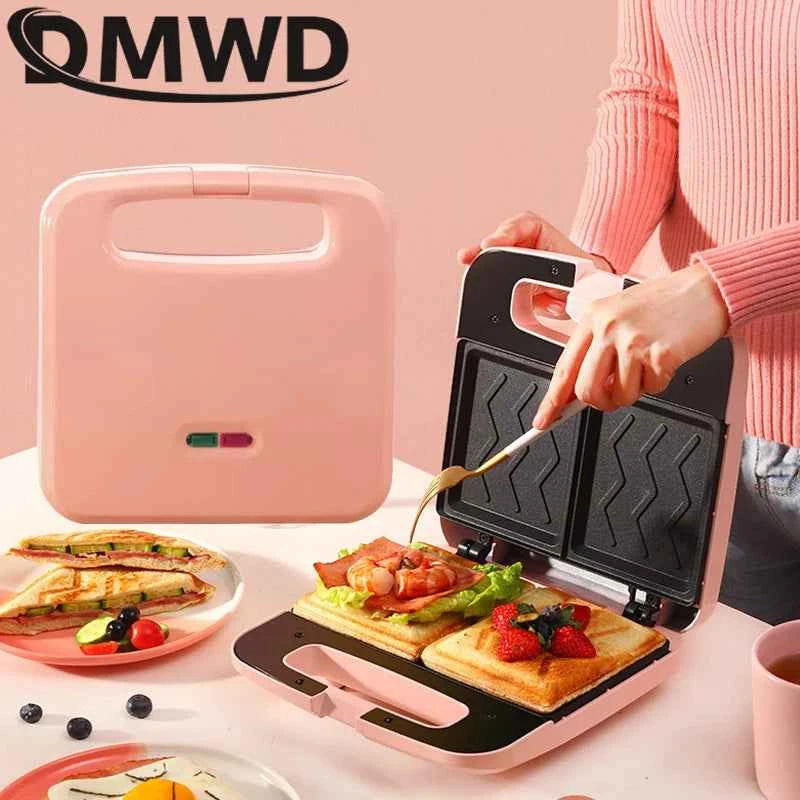 Electric Panini Sandwich Machine Multifunction Baking Pan Light Food Breakfast Maker Waffle Bread Toaster Omelette Steak Grill