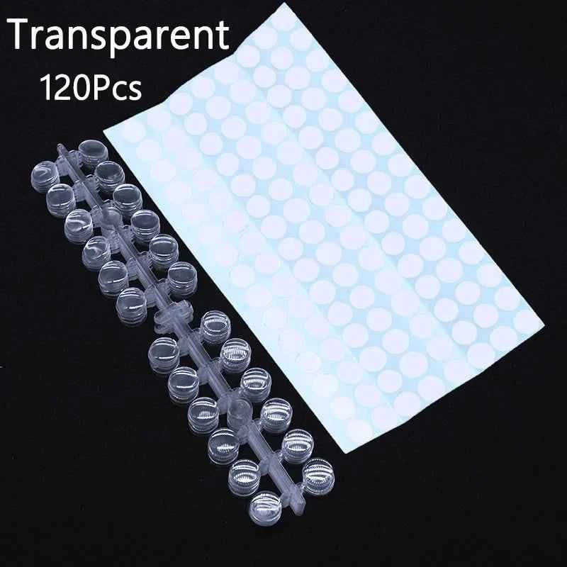 240 Pcs Round False Nail Display Tips Fake Nail Color Chart Nail Swatch Sticks with Adhesive Sticker