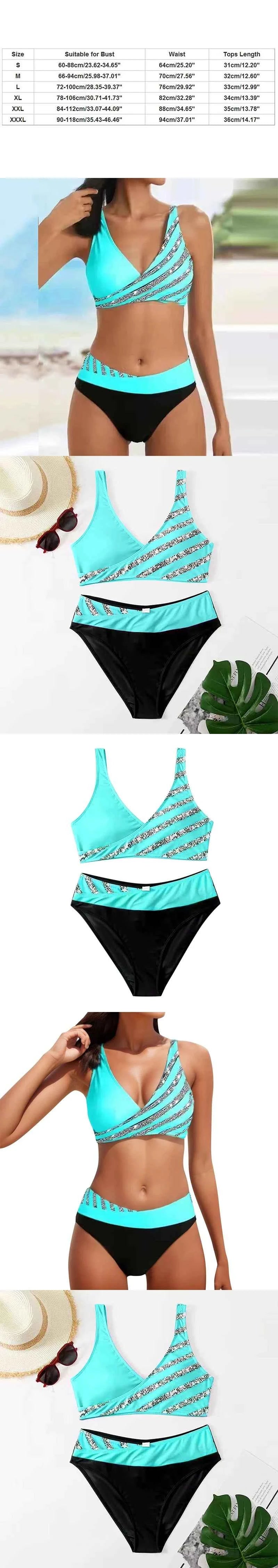 Rhinestone Sexy Bikini Set Women Two Piece Swimsuit Push up Padded Bathing Suit Sparkly Shiny Beachwear Summer Vacation Clubwear
