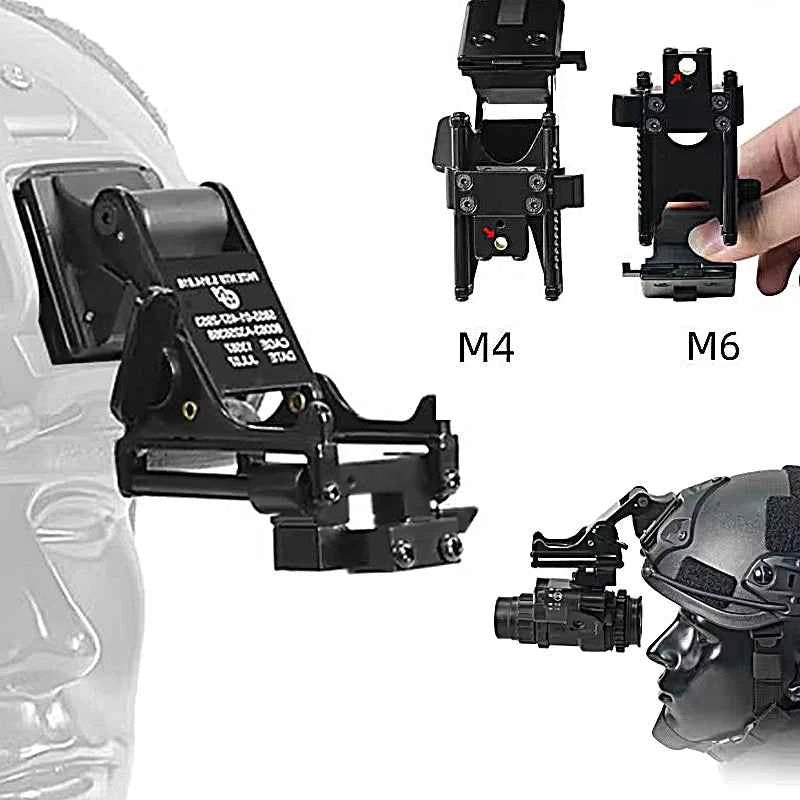 BOOIU Tactical Helmet Foldable Night Vision Mirror Stand M4/M6 Series New Adjustable Sliding Pvs14 Night Vision Device Stand