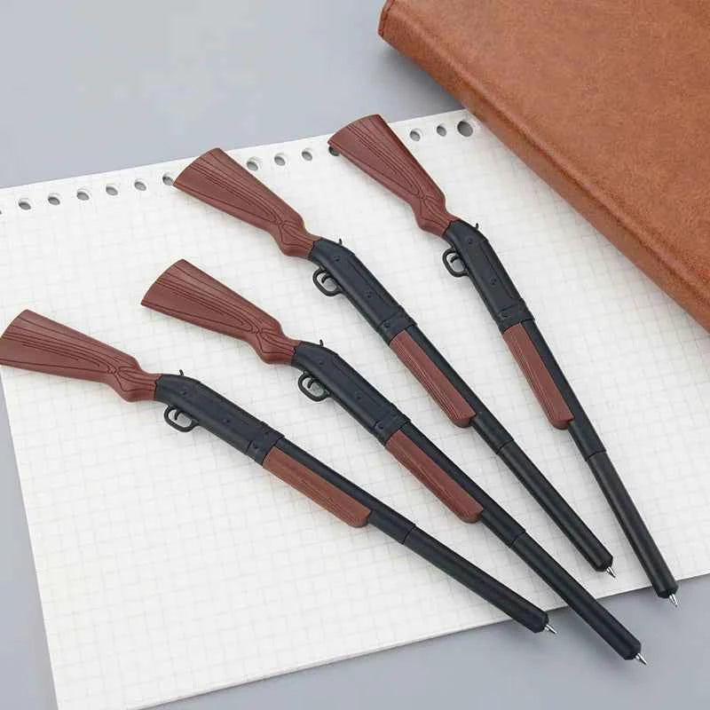 5pcs Unique Design Smooth Writing Gun Pen, Pen Gun, Writing Instrument,Office Supplies, Stylish Pen, Fun Stationer,Ballpoint Pen