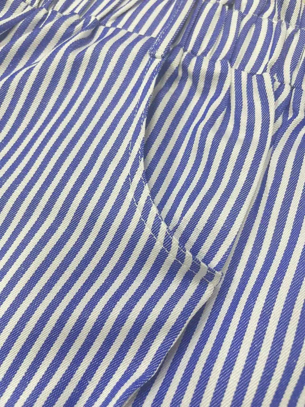 New summer casual pocket striped casual shorts women's wear