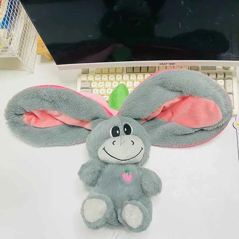 Baby Strawberry Donkey Plush Toy Stuffed Creative Into Fruit Transform Breathing Donkey Sleeping Doll 30cm for Kid Birthday Gift
