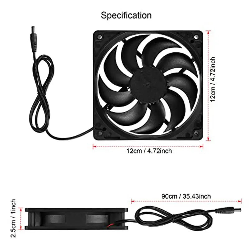 Solar Powered Fan Exhaust Fan  Waterproof Dual Exhaust Fan Air Extractor For Camping Greenhouse Kitchen Animal House