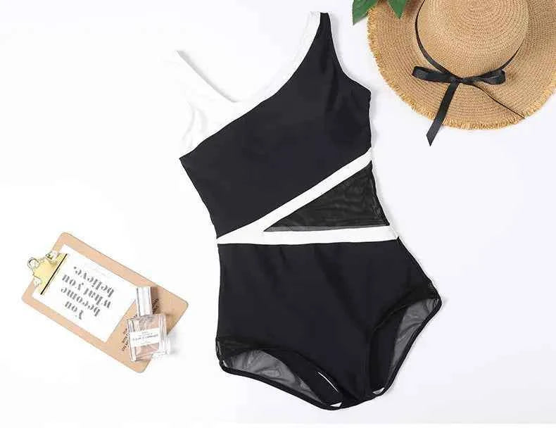 Summer 2025 New Conservative Professional Sports Belly-covering and Slimming Ins Style Hot Spring Fashion One-piece Swimsuit
