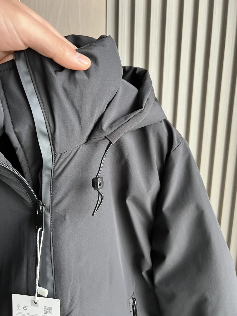ETJ 2025 Autumn/Winter New  women's short imitation wind waterproof hooded thick warm cotton jacket Outdoor coat 4749703