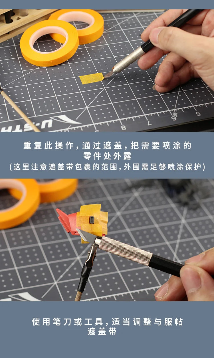 Model Masking Tape Toys Spray Coloring 2mm - 50mm Easy Removal For Model Minature Craft and Art Painting