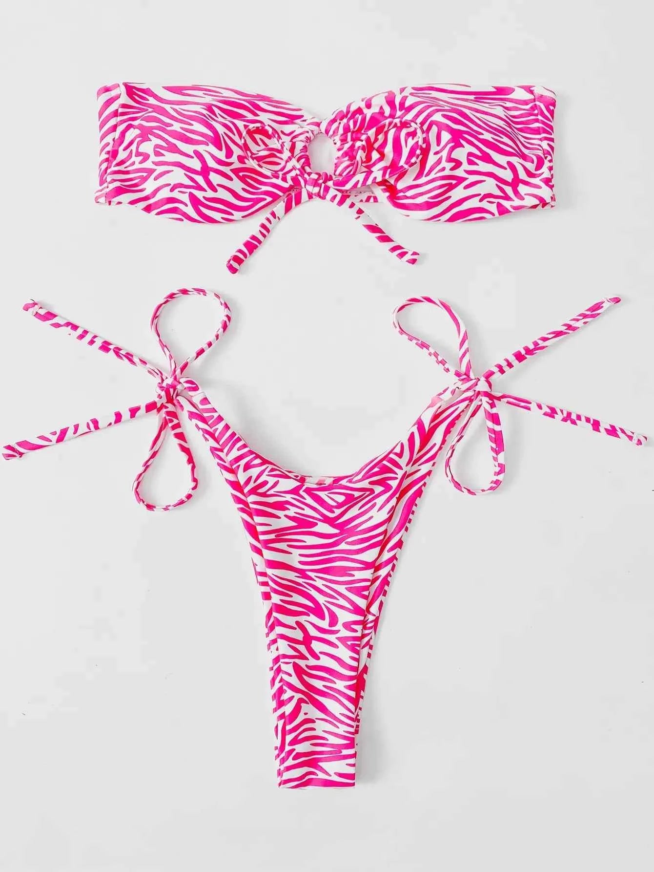 ZTVitality Zebra Bikini Print Sexy Bikinis 2023 New Arrival Padded Bra Bandage Low Waist Swimsuit Female Swimwear Women Biquini