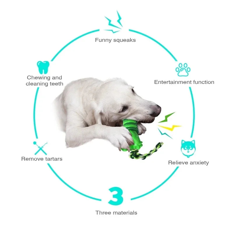 Large Breed Dog Toys for Aggressive Chewers - Almost Indestructible Interactive Squeaky Giggle Chew Toy Long Lasting Tough Pet P