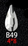 100PCS B41-80 Flat Bottom Special-Shaped Drill  Crystal Sleek Rhinestone 3D Manicure Nail Art Decoration Charms Jewelry