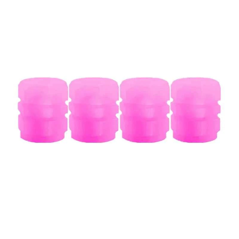 Luminous Valve Caps Fluorescent Night Car Tire Valve Caps Motorcycle Bike Glowing Decor Wheel Nozzles Tyre Cap Car Accessories