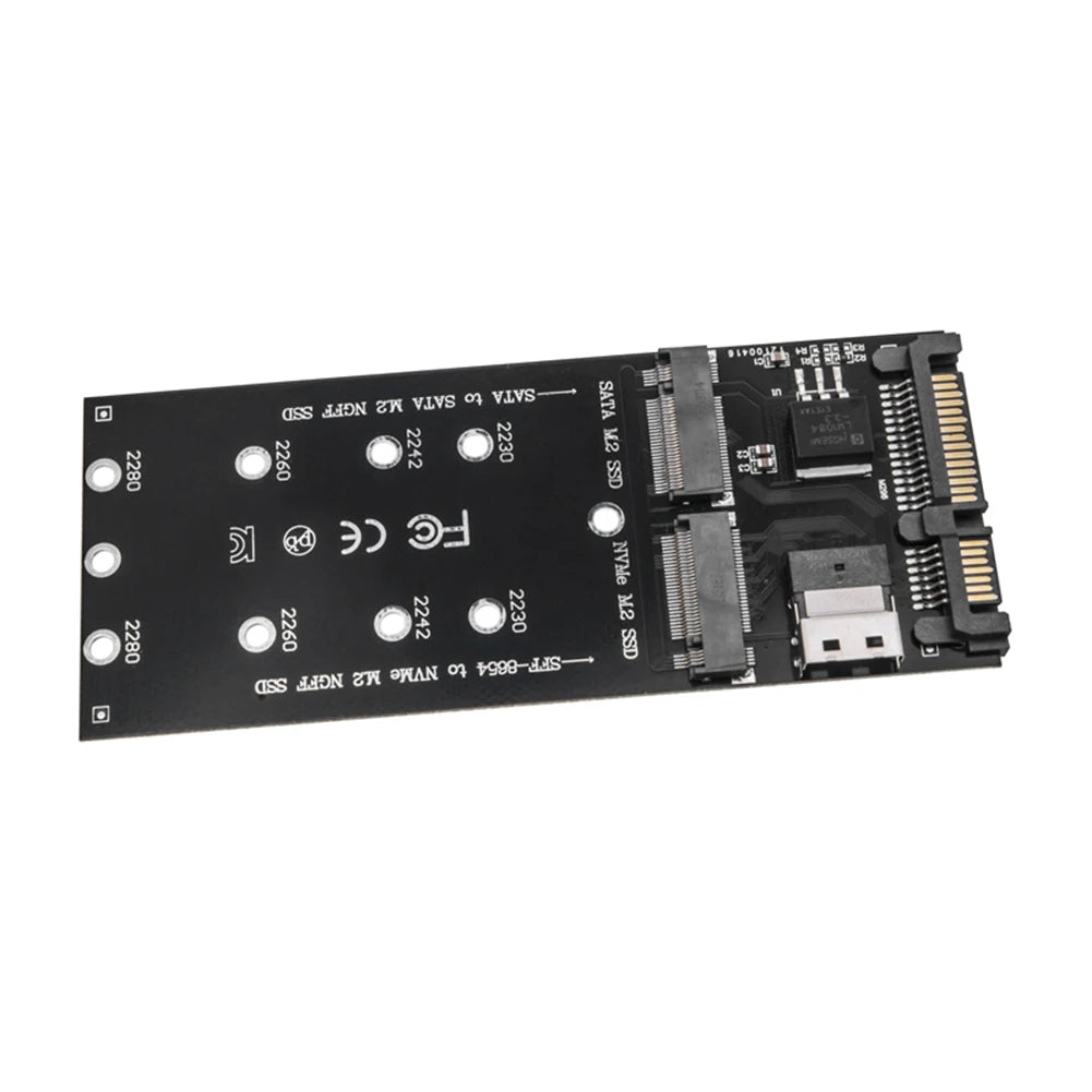 M.2 To SATA Adapter SFF-8654 To M2 NVME SSD 22Pin SATA To M2 Expansion Card Converter Riser Board Fit for Mainboard