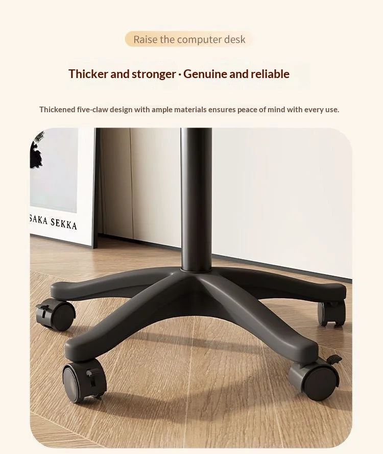 Height Adjustable Standing Computer Desk Mobile Sit Stand Foldable Laptop Table Home Office Study Bedroom Kids Computer Desk