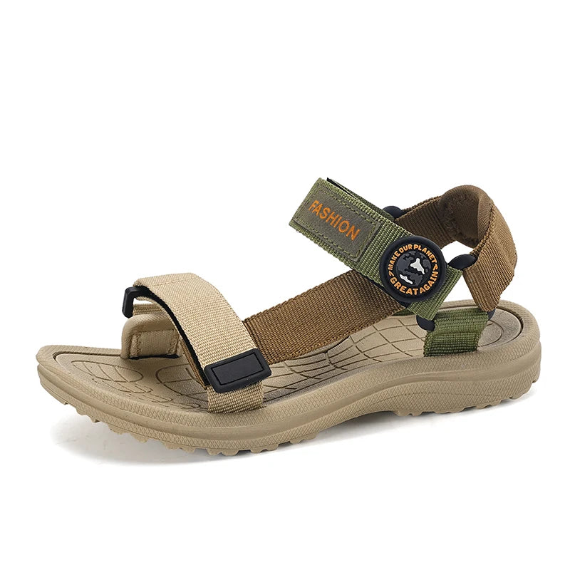 Summer Children Sandals Girls Boys Breathable Sports Running Non-Slip Soft Green Outdoor Beach Kids Casual Waking Sandals Shoes
