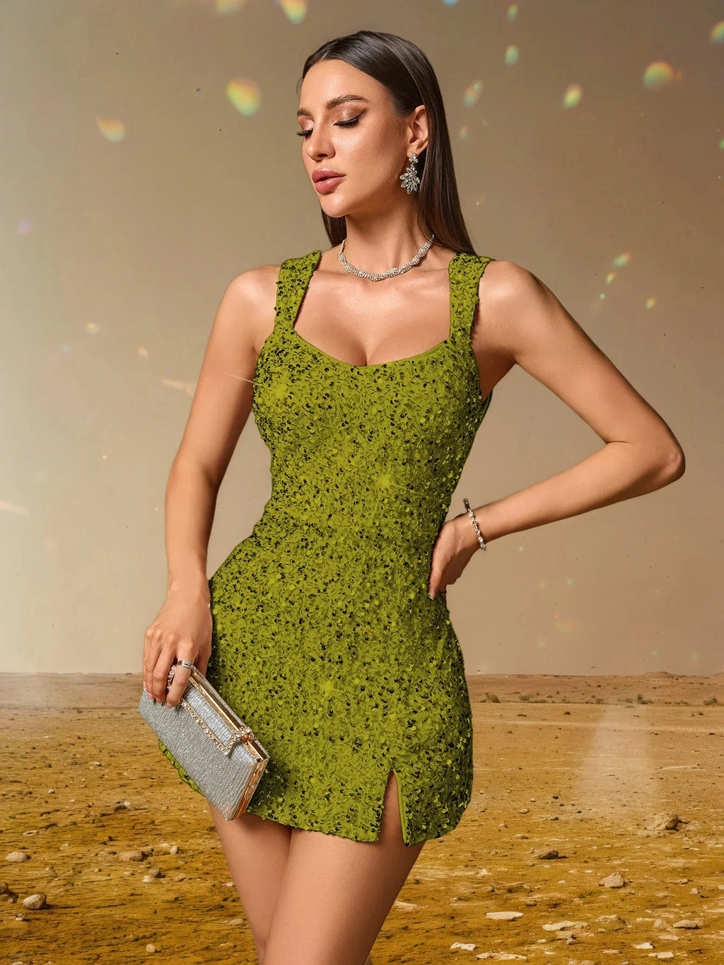 Women Low Slit Dresses Summer Shiny Sequins Evening Dress Sexy Elegant Party Dresses Cocktail Short Birthday Prom Dresses XSY225