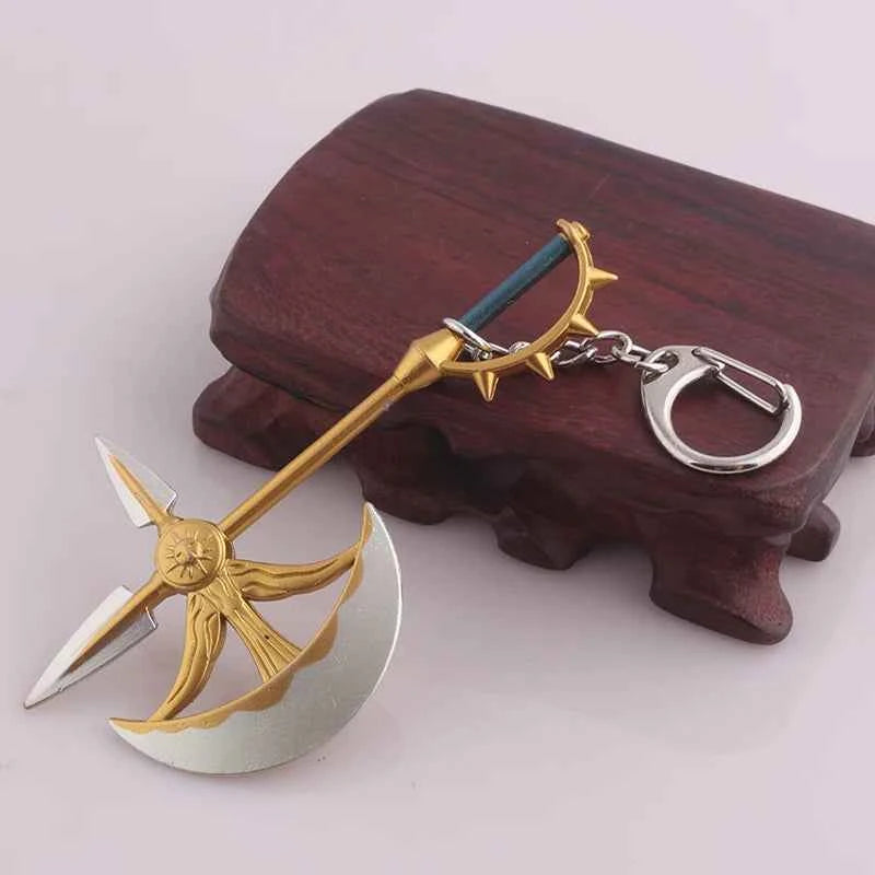 Anime Deadlys Seven Sins Escanor Rhitta Keychain Nanatsu no Taizai Axe Bottle Opener Pendant Keyring for Men women Gift Jewelry