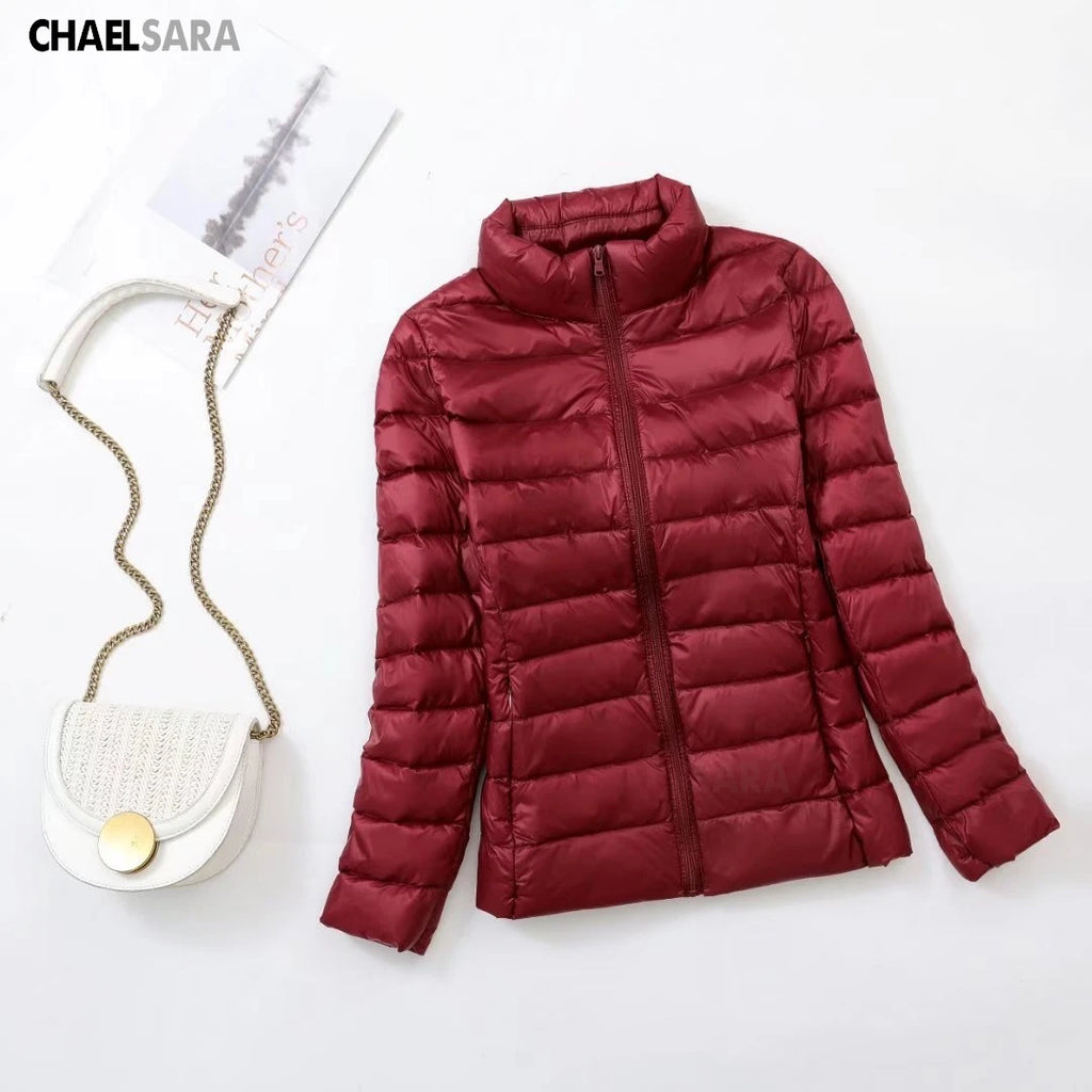 Ultra Light White Duck Down Jacket for Women, Warm Coat for Lady, Female Hooded Parka, Plus Size, 7XL, Autumn and Winter 2024