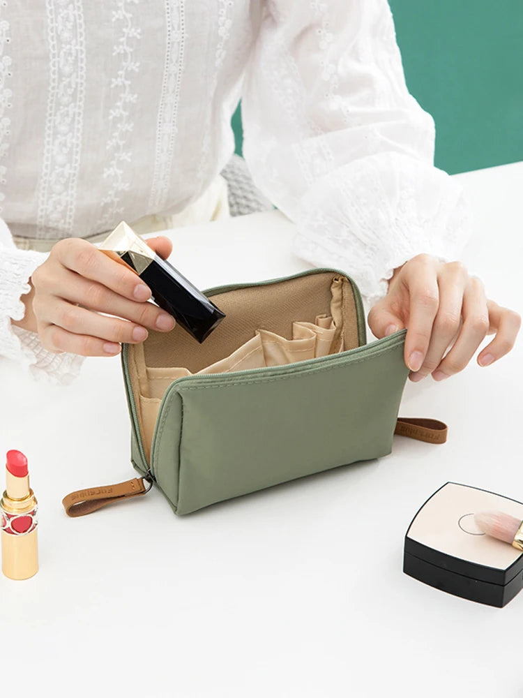 1pc Green/Pink/Blue Small Makeup Bag For Purse Portable Waterproof Cosmetic Bag Lipstick Bag Travel Makeup Pouch For Girls Women