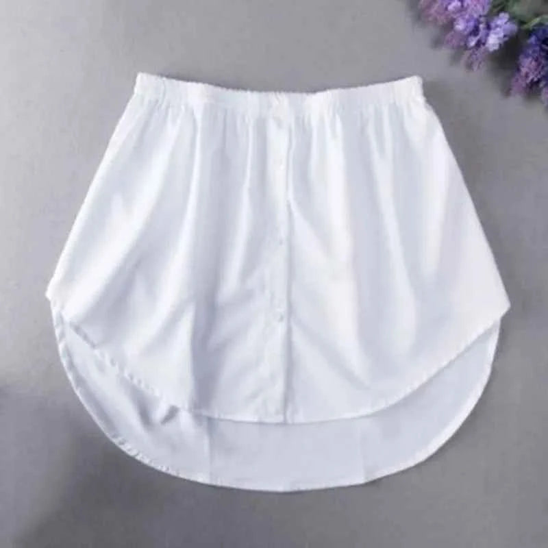 Black Skirt Spring Shirt Skirt Women Fake Hem Sweater Casual Korean Style Bottom Skirt  Sweater Bottom Fake Shirt Buttock Skirt