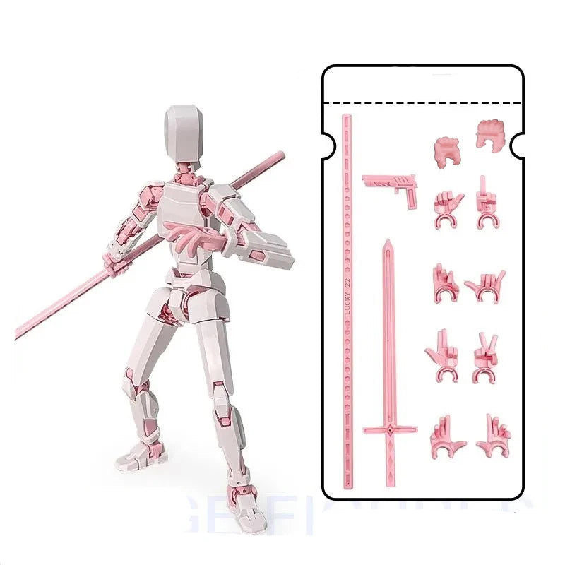 20cm Big 3D Multi-Jointed Movable Shapeshift Robot Printed Mannequin Dummy Action Model Doll Toys Kid Decora for Girl Boys Gifts