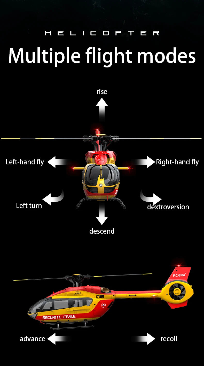 MD500 RC Helicopter 1:28 C189 Brushless Dual-motor Remote Control Model 6-Axis Gyro Aircraft Multifunctional Flying Machine Toy