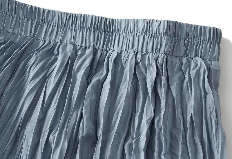 KarSaNy Long Pleated Skirts For Woman High Waist Large Hem White Skirt Summer Women's A Line Maxi Skirts For Women 2026 Long