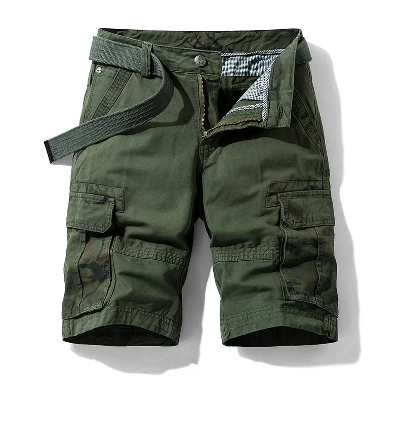 Summer New Tooling Shorts for Men American Style Trendy Loose Cargo Shorts Casual All-match Straight Cotton Short Pants