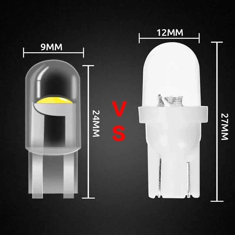 10PCS T10 W5W COB LED Bulbs Car Wedge Parking Lights Auto License Plate Lamps Dome Read Lights 12V Universal