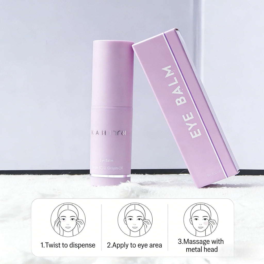 KAHI Eye Balm Stick Acetyl Hexapeptide 8 Dark Circles Wrinkle Reduction Puffiness Care Metal Head Massage Korean Skincare