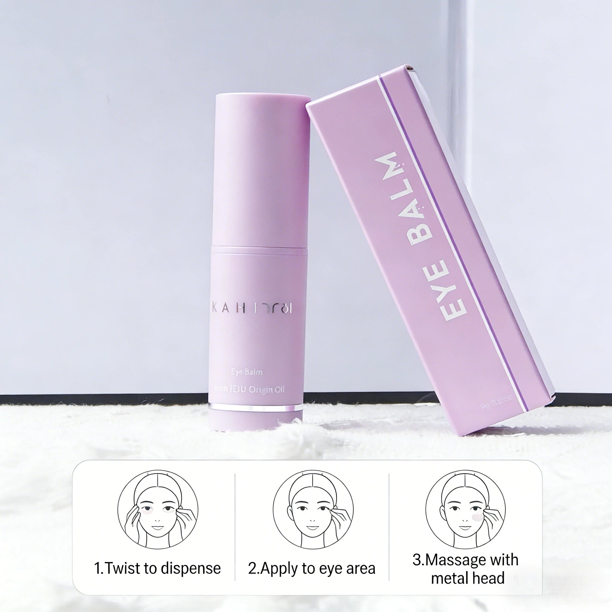 KAHI Eye Balm Stick Acetyl Hexapeptide 8 Dark Circles Wrinkle Reduction Puffiness Care Metal Head Massage Korean Skincare