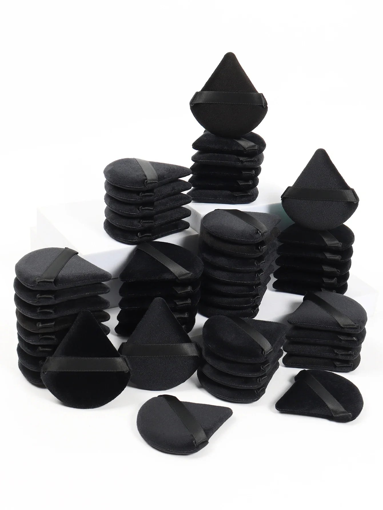 Black Velvet Triangle Makeup Sponge - Dual Use  for Foundation/Powder | Hypoallergenic Travel Essential