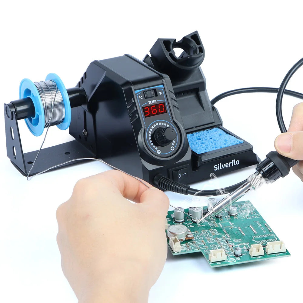 Silverflo 926LED-V Series Soldering Station Thermostatic Soldering Iron Station Welding Rework Station with Sleep Mode