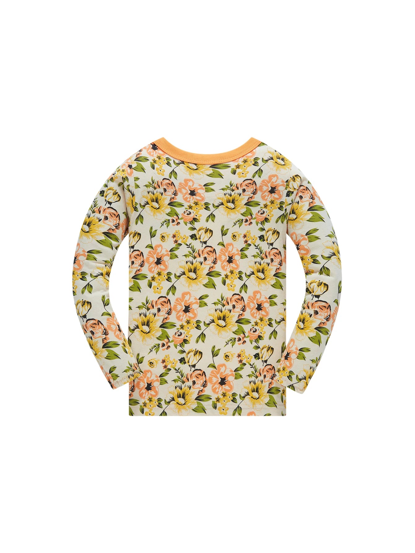 Pajamas Set for Kids 100% Cotton Full Print Flower Soft Girls Nightwear Long Sleeve Comfortable Sleepwear Pjs Age 1-8 Years