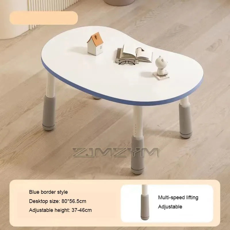 37-46cm Adjustable Baby Learning Table Anti-slip Stable Early Education Table With Round Edge Care For Baby's Safety Health Grow